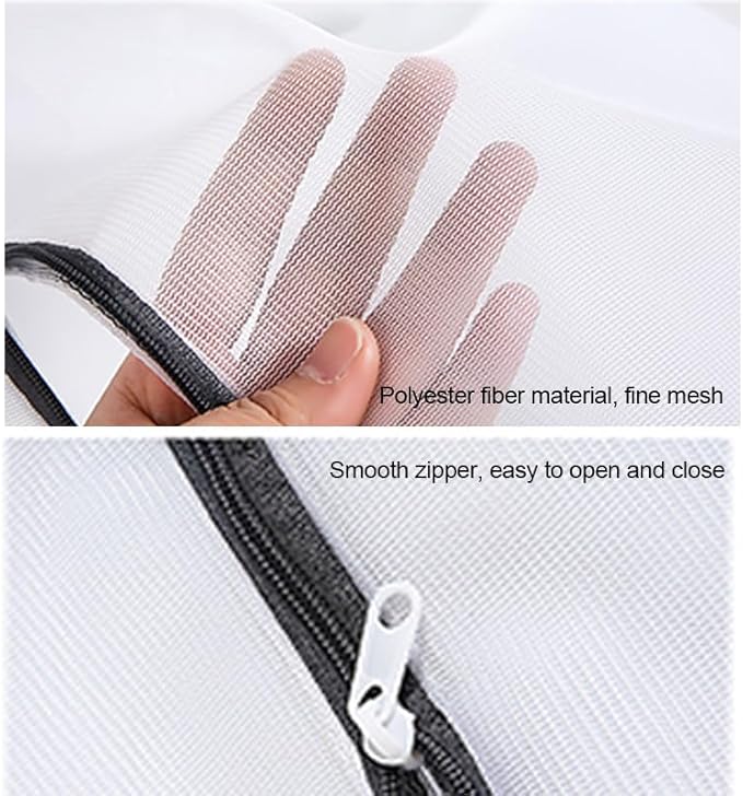 Laundry Bags for Washing Machine – 2 Pack Mesh Wash Bags (Large & Medium) for Clothes, Underwear, and Delicates – Durable Zipper with Protector, Anti-Deformation & Anti-Snag Laundry Nets