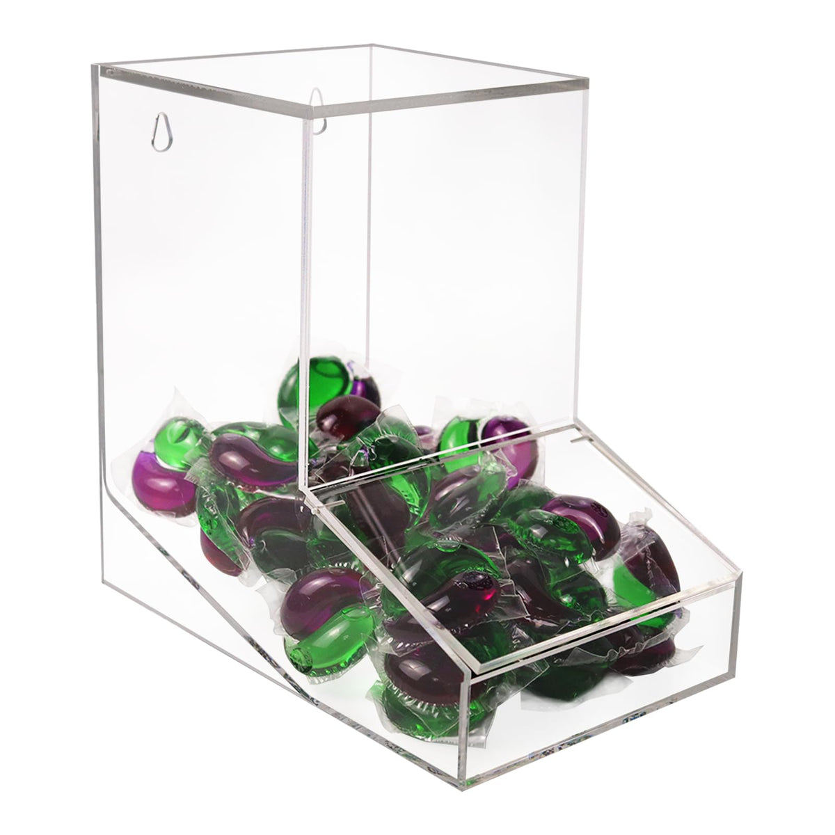 Laundry Pods Container, Acrylic Candy Dispenser with 2 Lid - Image 1