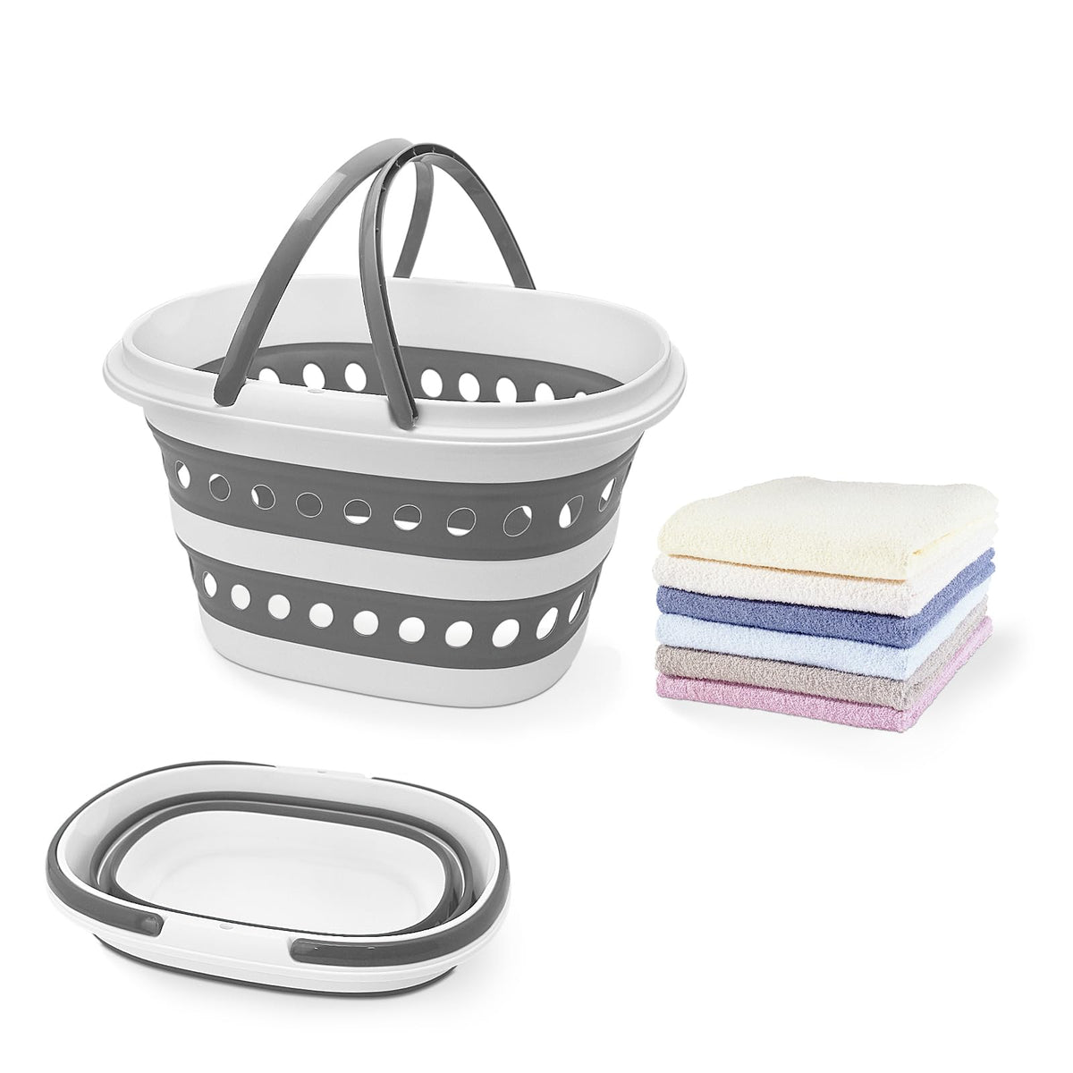 Compact Collapsible Laundry Basket, Small Pop-Up Hamper - Image 1