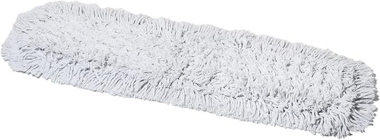 24 Inch Commercial Dust Mop Replacement Head – Reusable Cotton Dust Mop Refill for Floor Cleaning and Janitorial Use