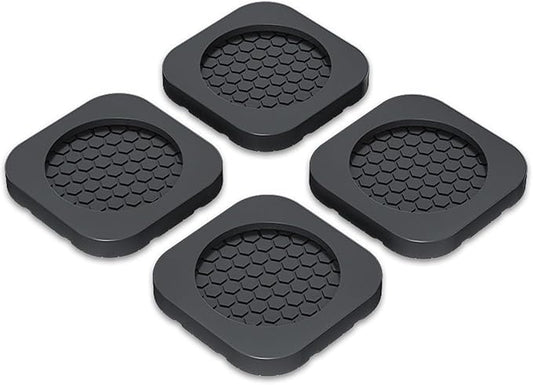 Shock Absorbing Mat-Square, Anti Vibration Pads for Washing Machine, Anti Vibration Pads Prevent Washer & Dryer Moving Shaking Walking, Floor Protector 4 Pack