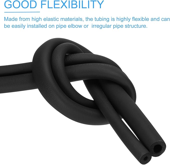 PATIKIL 2"(51mm) ID x 6Ft Pipe Insulation Foam Tube, 2Pcs Pipe Cover Wrap Roll Bar Padding Tubing for Handle Grip HVAC Outdoor Air Conditioner Units