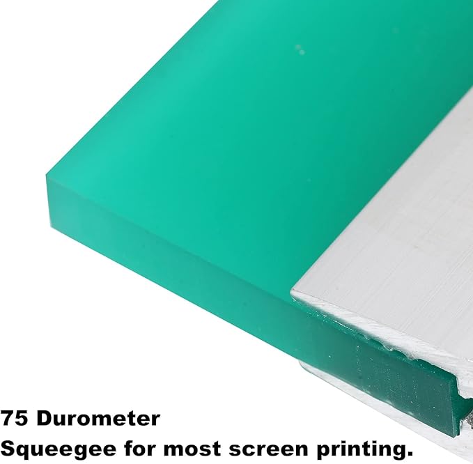 14 Inch Screen Printing Ink Squeegee with Aluminum Handle, 75 Durometer, Flat Squeegee for DIY Hand Printing, Flat Patterns