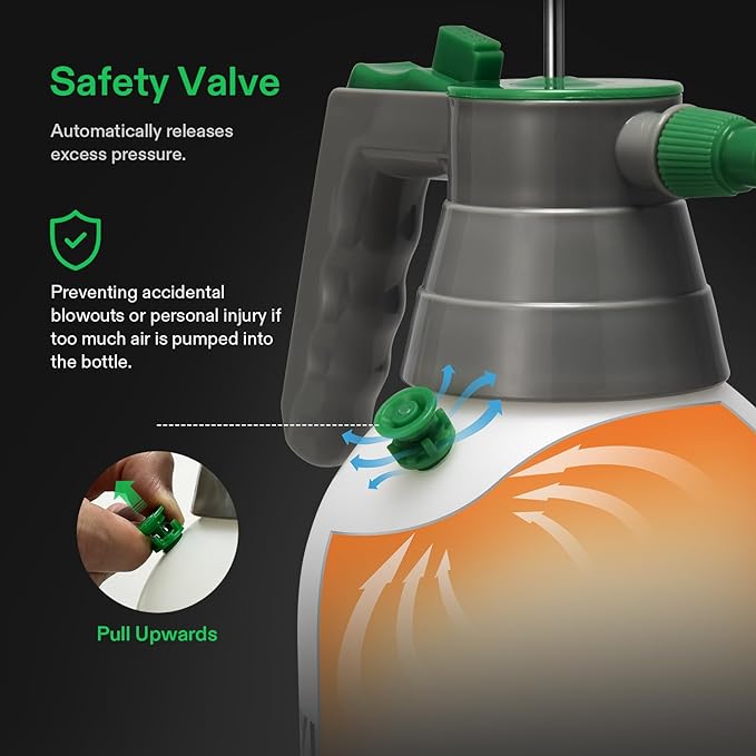 VIVOSUN 2-Pack 5 Tier Vertical Gardening Stackable Planter and 0.5Gal Handheld Garden Sprayer, 2L Pump Sprayer, 68 Oz Water Spray Bottle with Safety Valve, Adjustable Nozzle