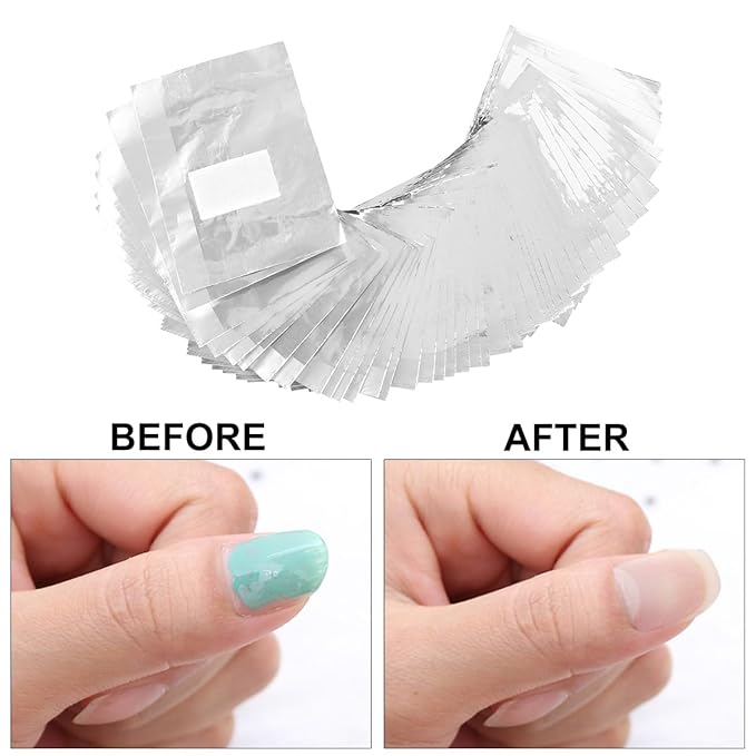 1000Pcs Nail Removal Foil Wraps Soak Off Foils for Nails Foil Nail Wraps Nail Polish Remover Foils Wipes Pads for Nails with Pre-attached Lint-Free Cotton Pads (1000Pcs)