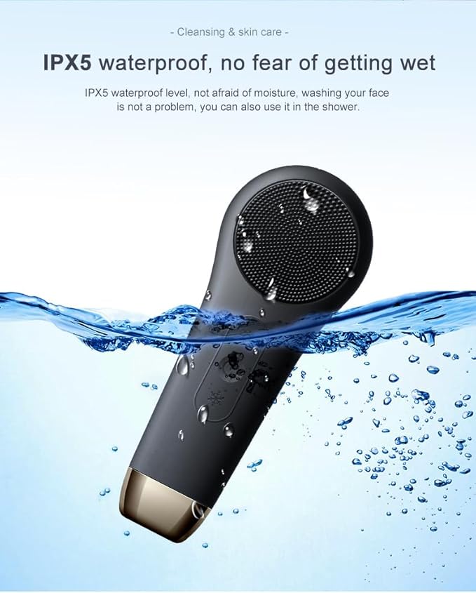 Rechargeable Silicone Electric Face Scrubber – Vibrating Facial Cleansing Brush for Deep Cleansing & Exfoliation, Waterproof, Gentle on Skin, for Men & Women