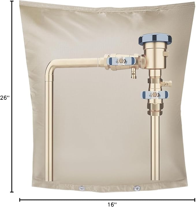 Backflow Preventer Insulation Cover,Pipe Insulation,Outdoor Pipe Covers for Winter Freeze Protection,Outdoor Faucet Covers for Winter Freeze Protection,Insulated Pipe Covers for Outside (24w*24h)