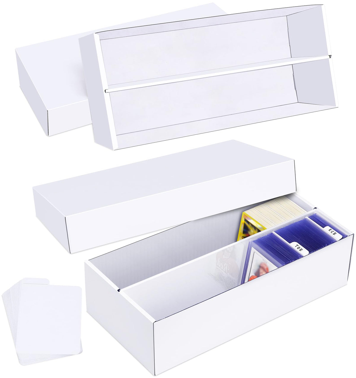 Trading Card Storage Box, 2-Pack 2-Row Bulk Storage - Image 1