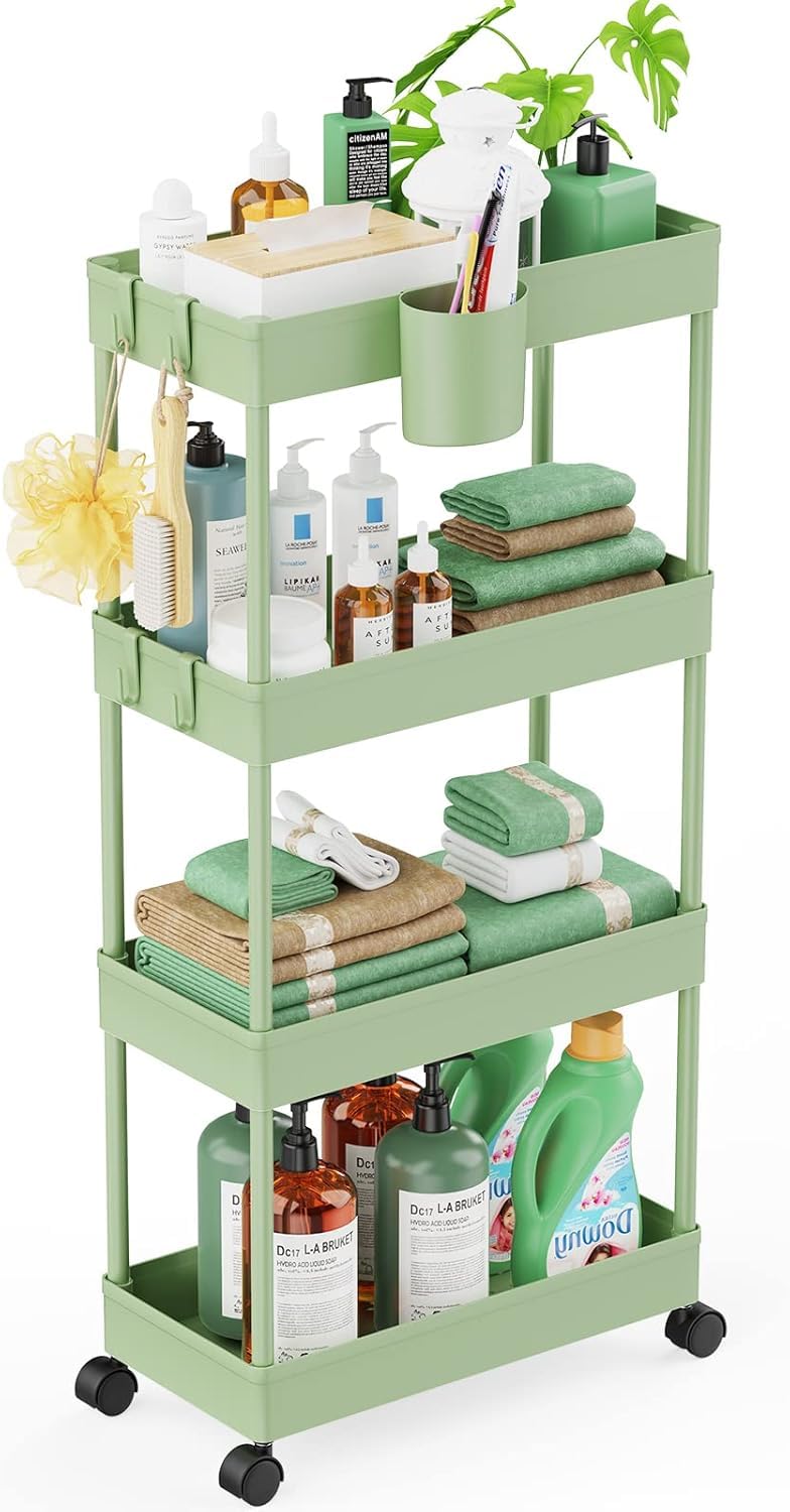 LEHOM Slim Rolling Storage Cart - Image 1