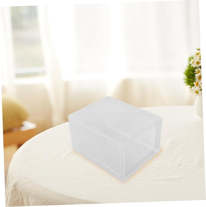 TEHAUX 3Pcs Clear Stackable Plastic Storage Box with Drawer Mechanism Versatile Organizer Bins for Makeup and Daily and Office Use