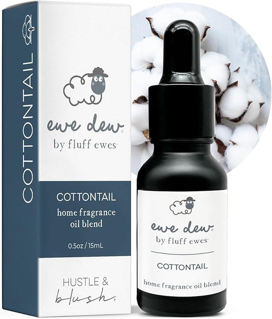 Hustle & Blush Essential Oil for Dryer Balls, 15ml Cottontail, Natural Laundry Fragrance, Long-Lasting Fresh Scent, Wool Dryer Balls Ideal for Diffusers, Candle Making, Multi-Use for Home & DIY