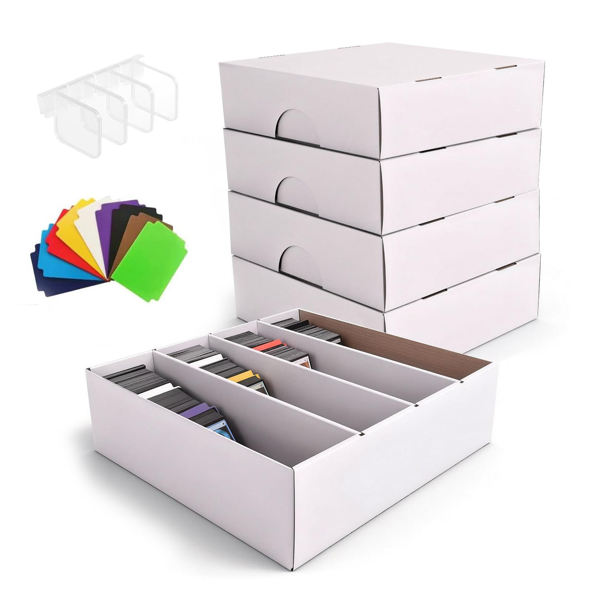 CHAIARRY 4-pack Sports Card Storage Boxes 3200 Count - Image 1