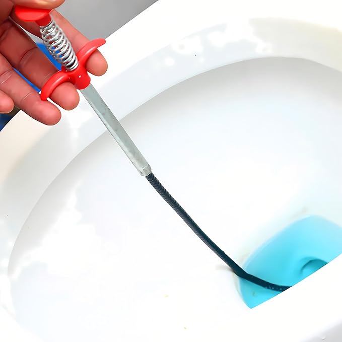 Drain Snake, Drain Clog Remover - Gutter Cleaning Tools Drain Cleaner for Toilet Sewer Shower Kitchen Bathroom Tub Clogged Drains Opener Cleaning Tool, Flexible Grabber Claw Pick Up Reacher (24 inch)
