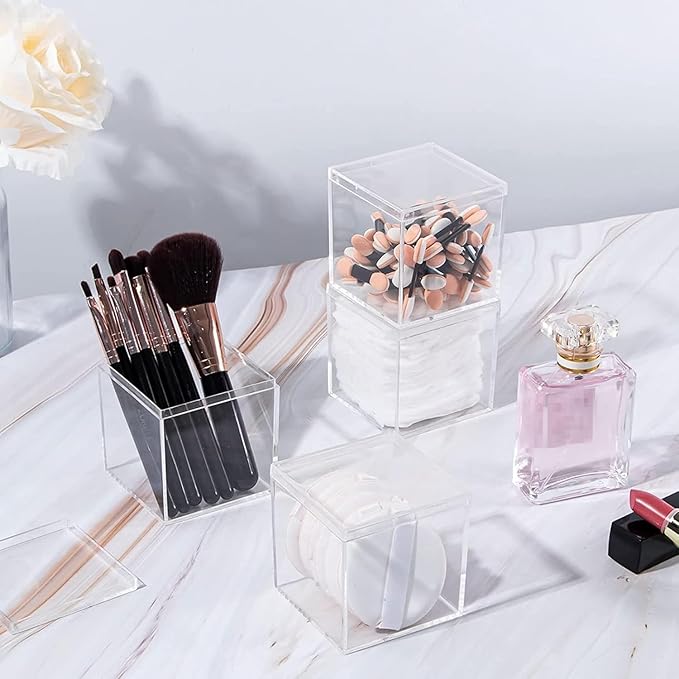 Acrylic Box Clear Boxes 12 Packs Acrylic Dispaly Box with Lid Valentine's Day Party Favor Gift Boxes Wedding Male Birthday Decorative Box Jewelry Storage Container Treat Box
