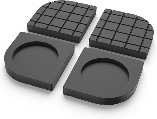 SEISSO Anti Vibration Pads, Washer & Dryer Shock and Noise Cancelling Washing Machine Foot Pads, Washing Machine Stabilizer Support Provent Laundry Shaking Skidding, Washer Vibration Pads-Round