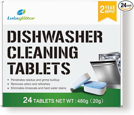 Daily Use Dishwasher Tablet 24 Pack Deep Cleaning Descaler for Dish Washer Machine Heavy Duty Limescale Remover