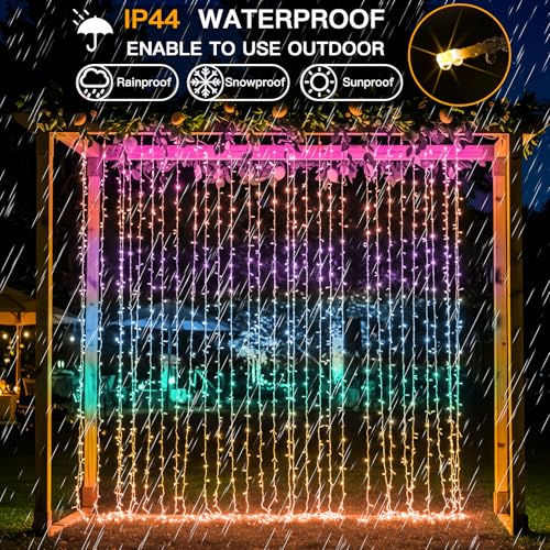 suddus Curtain Lights for Bedroom, 320 Led 9.8ft x9.8ft Hanging - Image 6