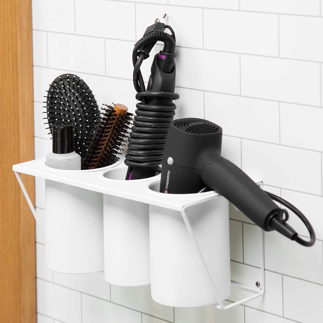 JackCubeDesign Wall Mount Hair Dryer Holder Hair Styling Product - Image 1