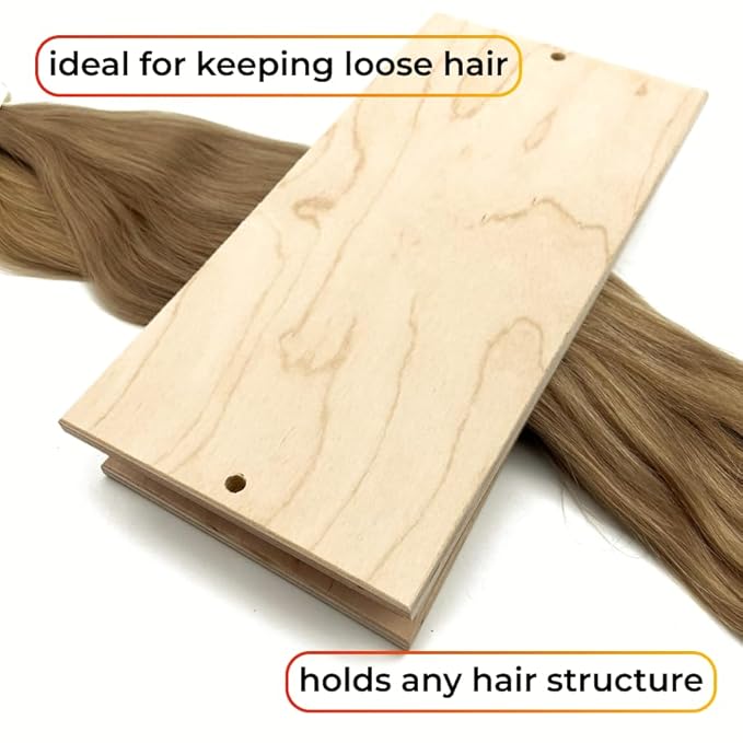 30 x 13 cm (2 pcs) Hair Holder on a Wooden Base, Drawing Mat For Bulk Hair Extension Professional Hackle Styling Tools Making Lace Wig Tools Drawing Card With Needles