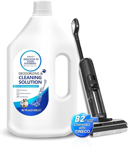 Floor Cleaning Solution, 82 Fl Oz , Deep Cleans for Multiple Hard Floors, Compatible with Tineco S3/S5/S7 Pro & iFloor 3/5 (No Steam), Deep Deodorization Pet-Friendly, Stain-Busting & Fresh-Scented