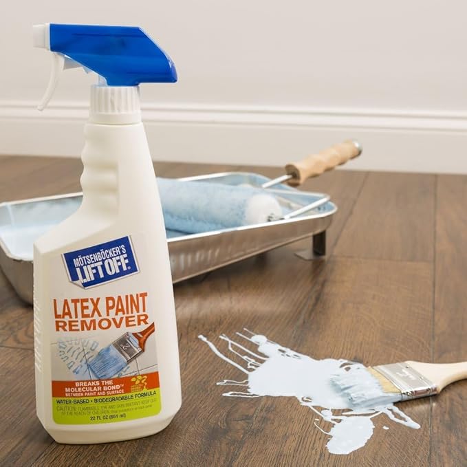 Motsenbocker's Lift Off 41301-4PK Latex Paint Remover Spray Removes Latex Paint and Enamel, Works on Multiple Surfaces, Water-Based, Biodegradable, 22 Fl Oz, Pack of 4