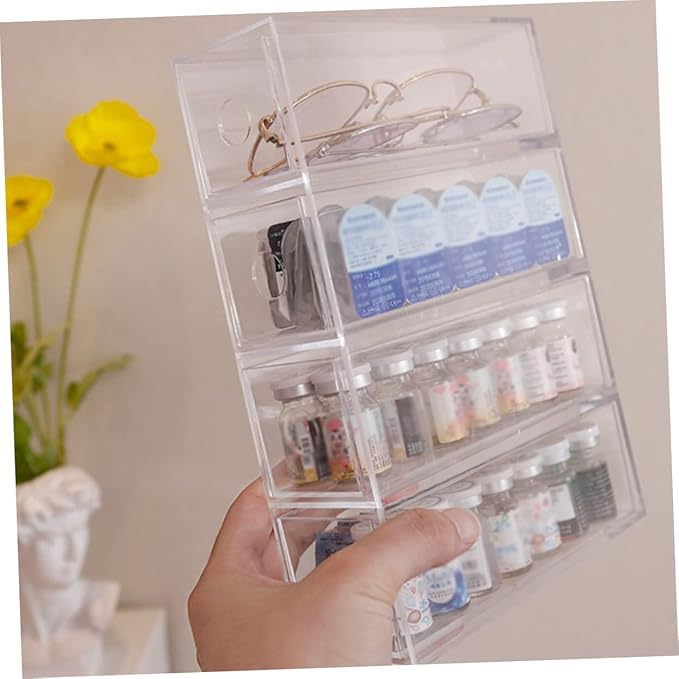 Cosmetics Organizer Acrylic Makeup Box Sections Lipstick Holders Vanity Organizer Storage for Beauty Products