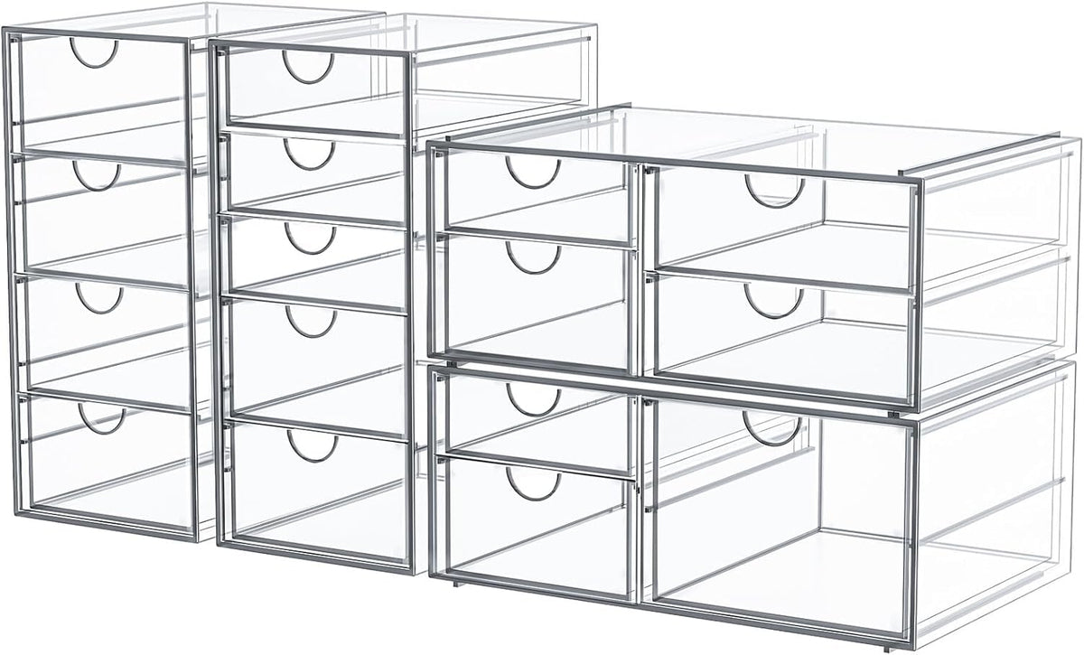 caktraie Acrylic16-Drawer Storage & Makeup Organizer for Desk - Image 1