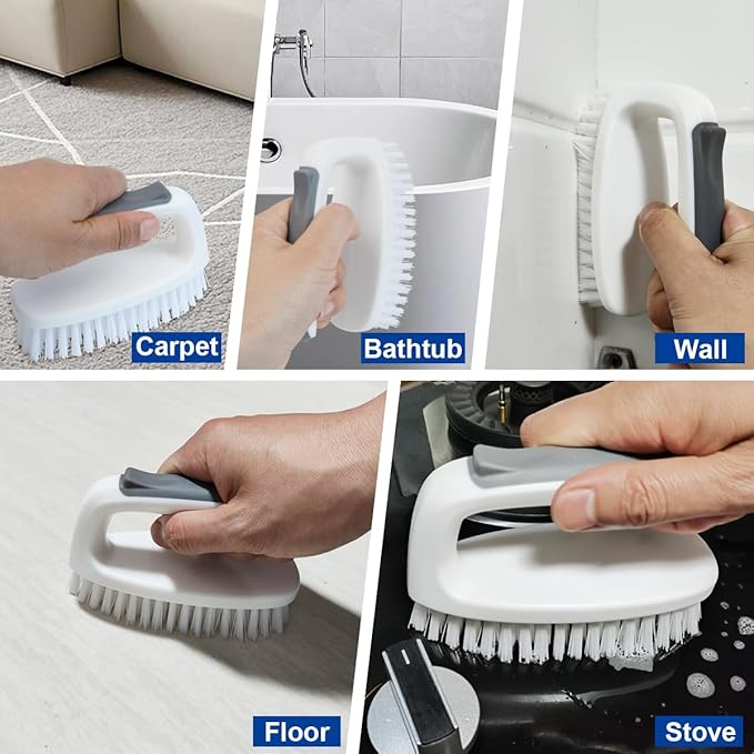 CELOX Scrub Brush 3 Pack for Kitchen, Kitchen Cleaning Brush for Pot Pan and Stove