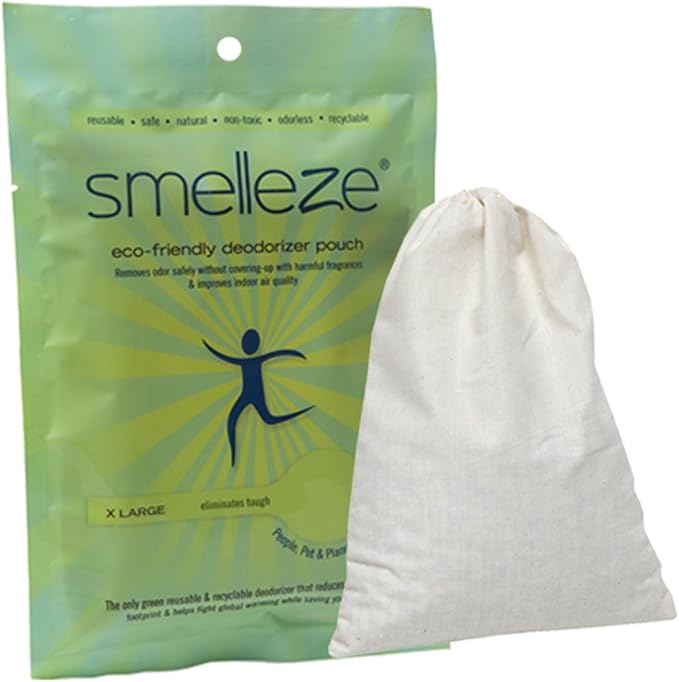 SMELLEZE Reusable Ethylene Gas Absorber Pouch: Treats 300 Sq. Ft. to Keep Fruits & Vegetables Fresher