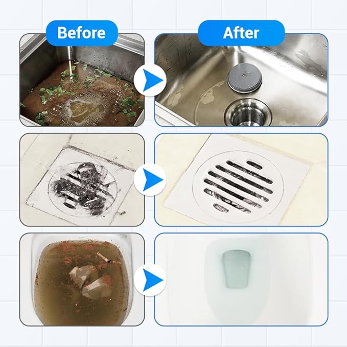 2026 New Multi-functional Sink & Drain Cleaner Powder Quick Foaming Heavy Duty Clog Remover for Kitchen Bathroom (1PC)