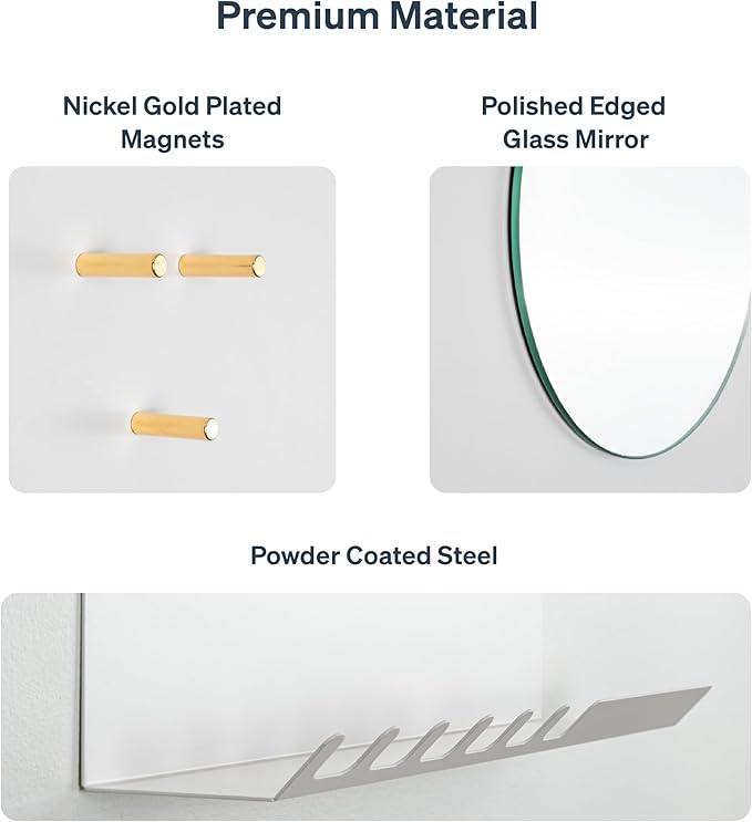 Key Holder Wall Mount and Mail Organizer - Hide Your Mail with a Modern and Minimal Look (White)