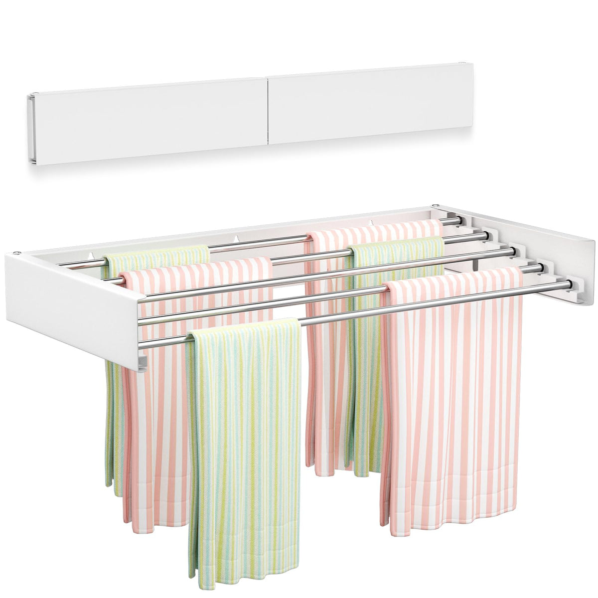 Wall Mounted Clothes Drying Rack 23.6", Foldable Wall - Image 1