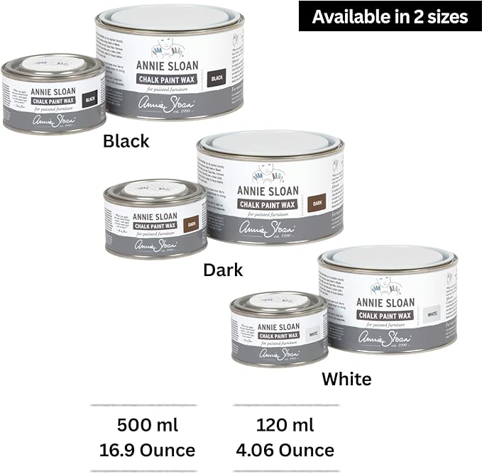 Annie Sloan Chalk Paint® Wax (120 mL, Black) - Protective Furniture Wax for Paintwork | Seals, Softens & Enhances Hand-Painted Finishes