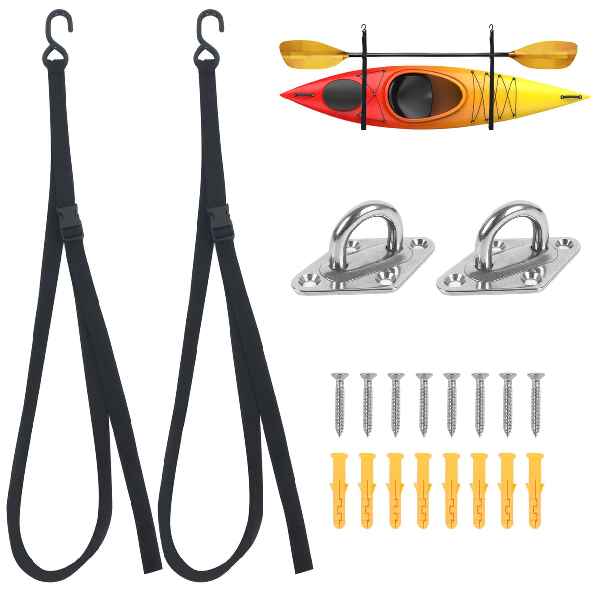 Kayak Storage Strap,Kayak Hanging Straps 1in/1.5in Wide - Image 1