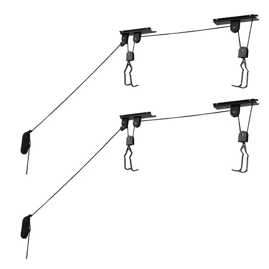 RAD Sportz Set of 2 Bike Hangers for Garage - Hoist Pulley - Image 1
