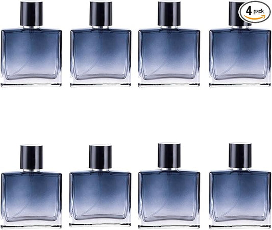 Empty Perfume Bottle Refillable 8PCS 30ml Glass Gradient Blue Travel Spray Atomizer Bottle Container Perfume Fine Mist Spray Bottle Pump Bottle Dispenser for Essential Oil Liquid (Blue)