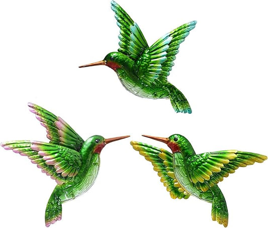 Voumsil Metal Hummingbird Wall Art Outdoor Hummingbird Decor Metal Fence Decorative Hummingbird Wall Hanging Decor Hand-made for Bird Bedroom Garden Patio Porch Fence 10 Inch…
