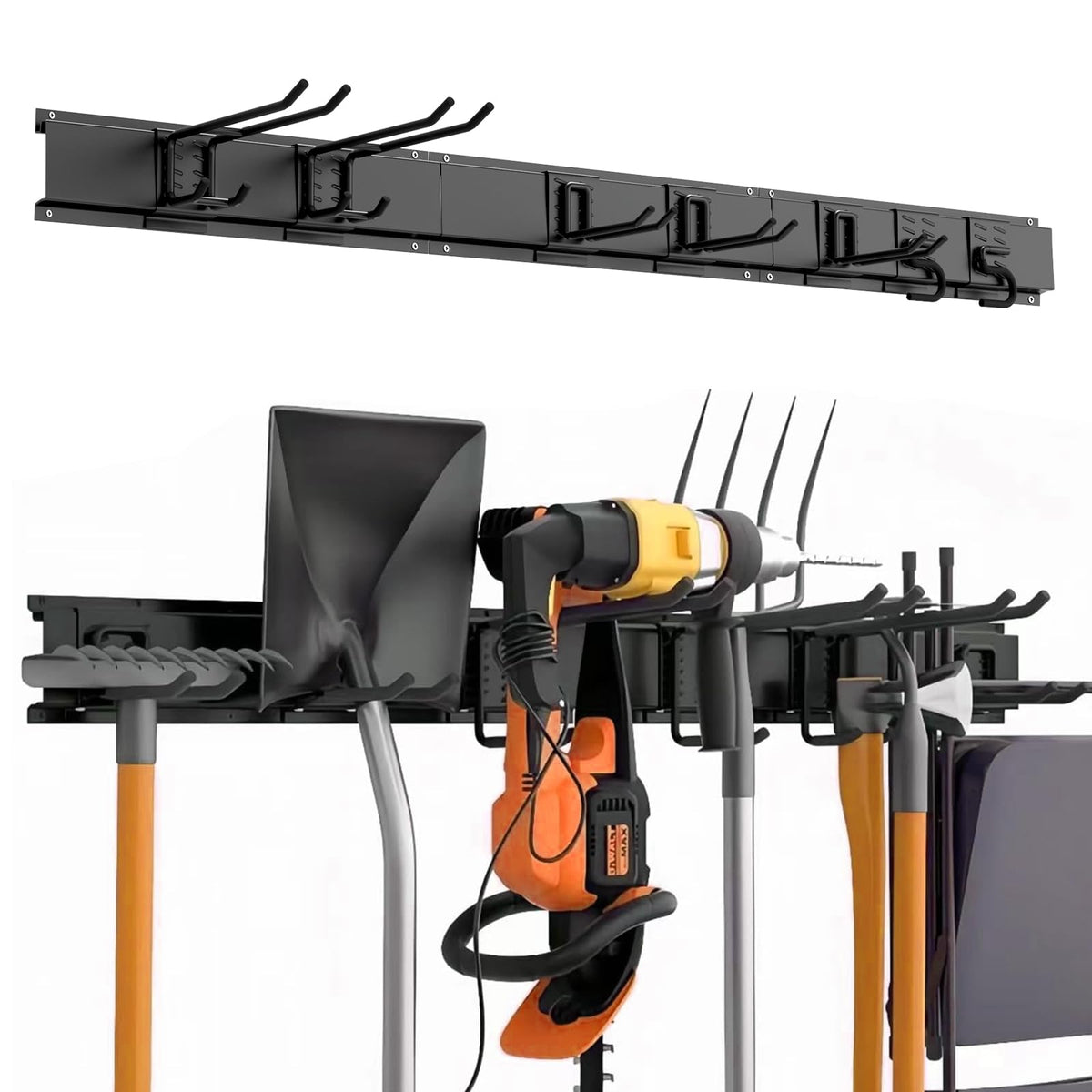 Garden Tools Organizer Garage Storage Wall Mount,48 Inches - Image 1
