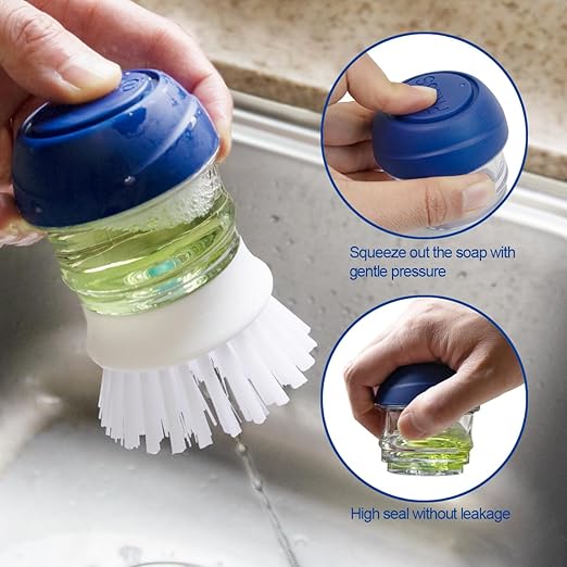 CELOX 12 Pack Sponges for Kitchen, Dual Sided Scrub Heavy Duty and Dish Scrub Brush with Soap Dispense