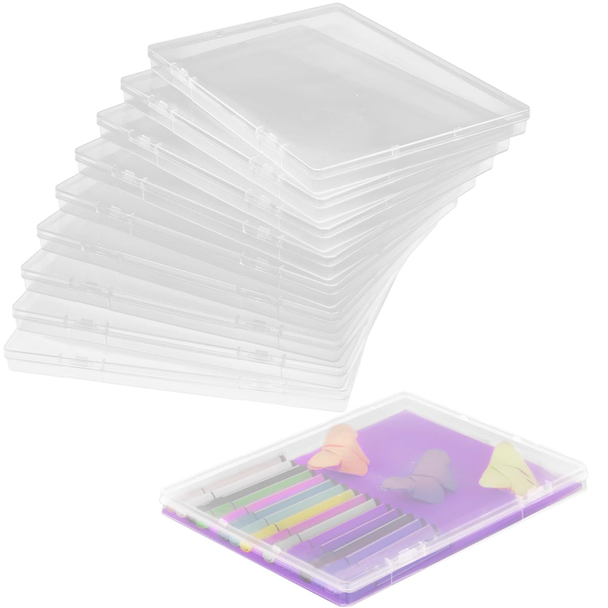 Nsmykhg B5 Clear Project Case,10 Pack Scrapbook Paper - Image 1