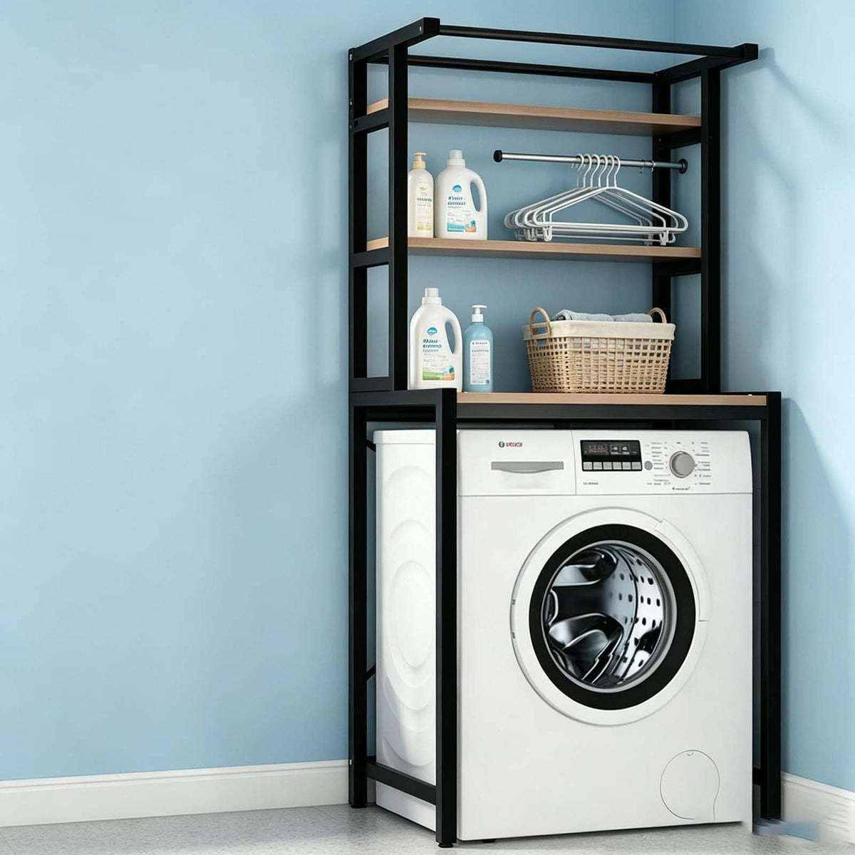 Freestanding Utility Shelf, Heavy Duty Over Washer and Dryer Rack - Image 1