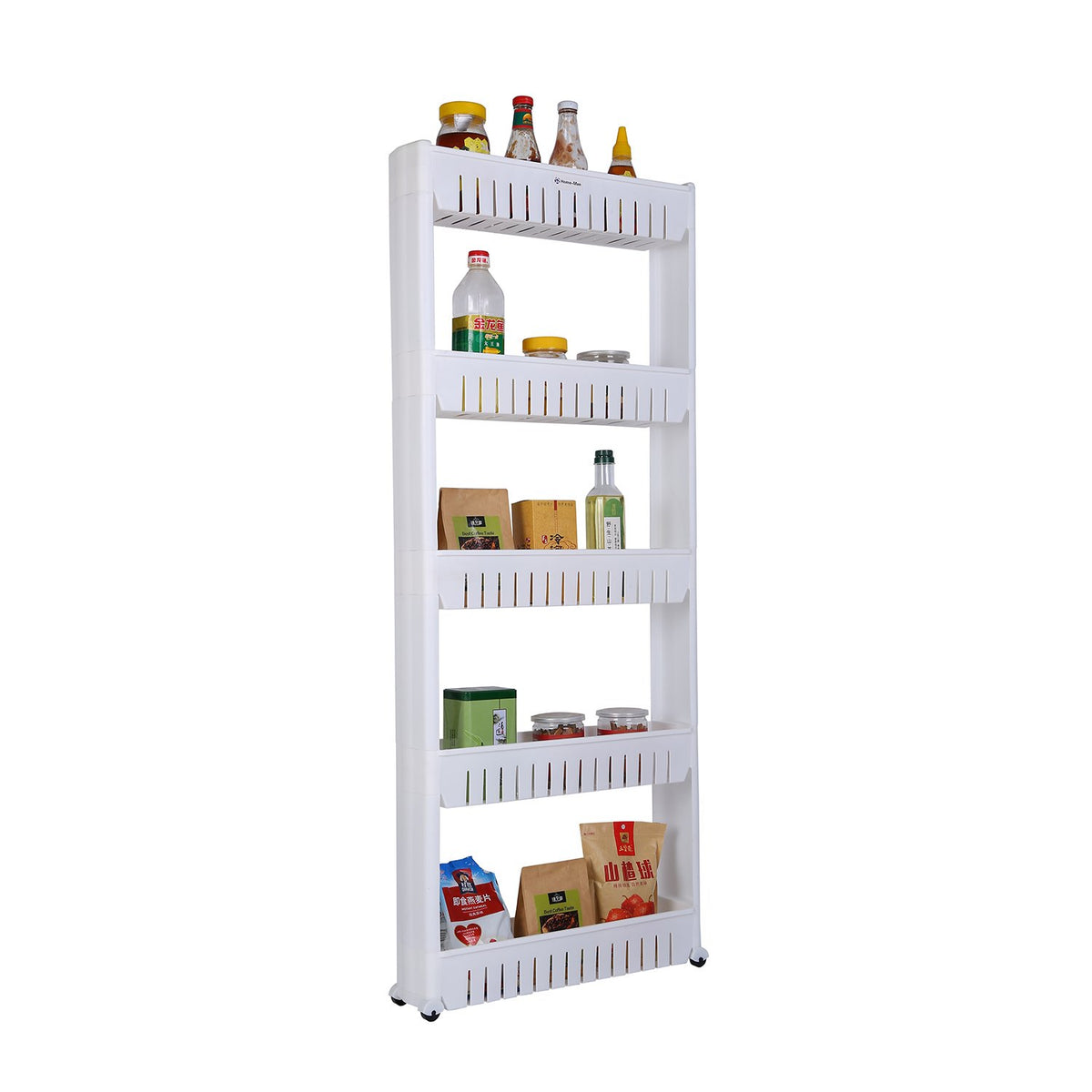 Laundry Room Organizer, Mobile Shelving Unit Organizer with 5 - Image 1