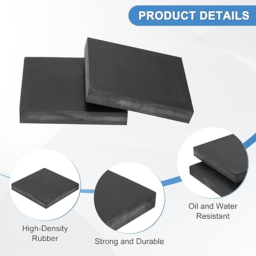 4-Pack Rubber Anti Vibration Pads 3.9" Non-Slip Square Vibration Isolation Pads Anti Noise Shock Absorbing Mats for Washing Machine/Dryer/HVAC/Air Conditioner [ 0.6" Thickness]