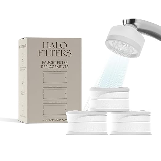 Faucet Filter – Bathroom Faucet Filter for Men & Women, Skincare & Hydration, Vitamin C-Infused, Reduces Chlorine, Advanced Filtration, Clinically Tested (Replacement Filter)
