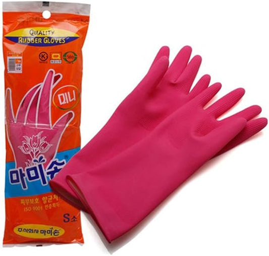 (Pack of 5 Pairs) Mamison Quality Kitchen Rubber Gloves (5, Small), Cleaning Rubber Gloves, Dish Washing, House Hold and Home Improvement, Korean Kitchen and Home Food, Catering