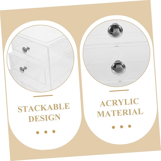 3-layer Organizer Box Acrylic Storage Case Makeup Cosmetic Organizer Desktop Storage Box Efficient Space-saving Solution