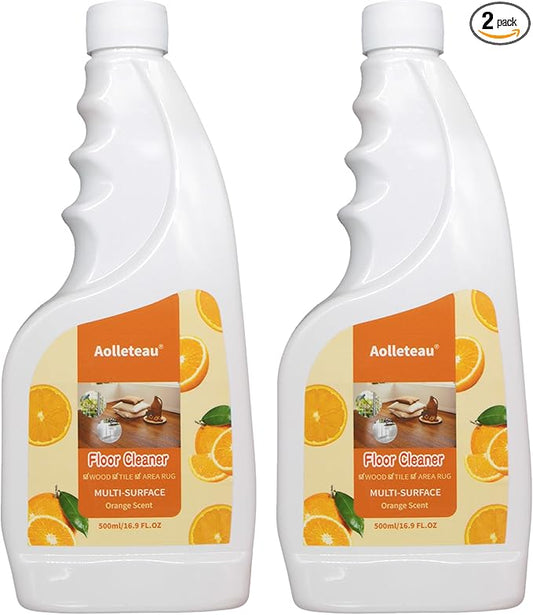 Concentrate Floor Cleaner for All Robot Vaccum and Mop, Wet Dry Vacuums, for Roborock, Tineco, Dreame, Ecovacs, iRobot, Narwal, Shark, Bissell Mops, 16.9 FL.oz, Dilution Ratio 1:200, Orange Scent