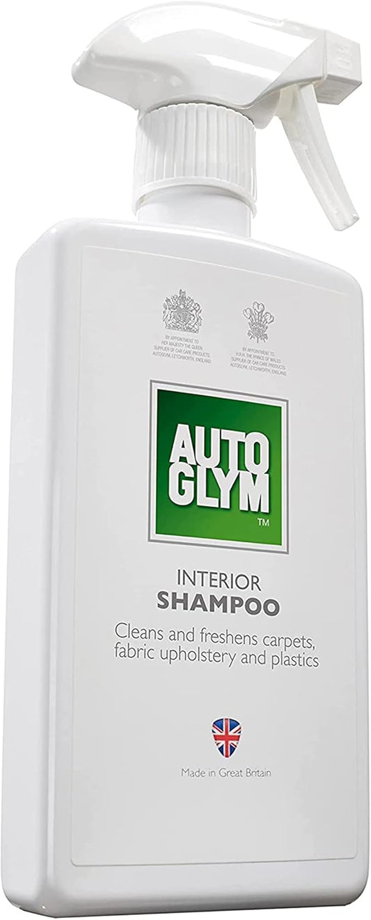 Autoglym Interior Shampoo, 500ml - Car Interior Shampoo That Cleans and Freshens Carpets, Fabrics, Upholstery and Plastics, White