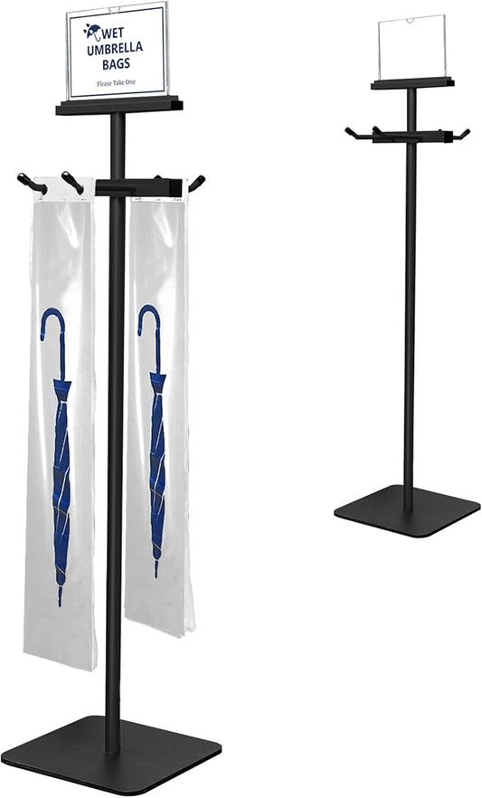 Montex Wet Umbrella Stand with Free 200 Plastic Umbrella Bags and Holder