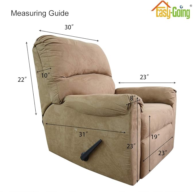 Easy-Going Recliner Chair Slipcovers Reversible Chair Sofa Cover Water Resistant Couch Cover Furniture Protector with Elastic Straps for Pets Dog (Recliner 22 inch, Dark Blue/Ivory)